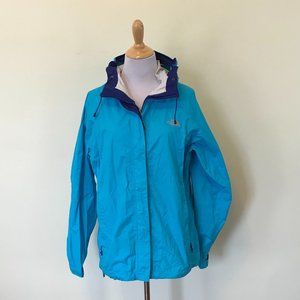 North Face Full-Zip Rain Jacket w/Hood, LG, Blue